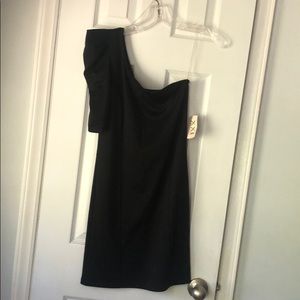 NWT Black one-shoulder Forever 21 minidress - M